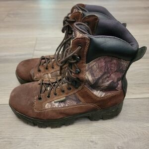 Texas Steer Camouflage Outdoor Hunting Boots Size 8.5